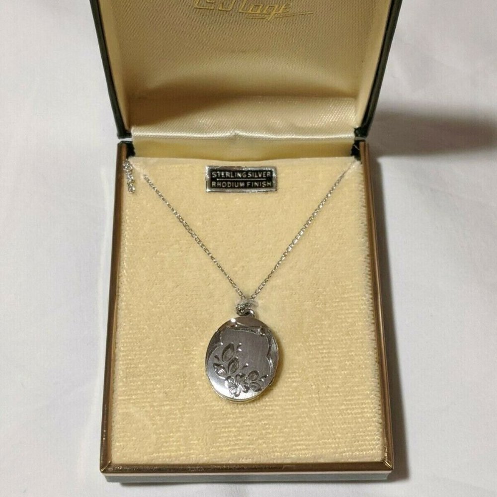 LeStage Sterling Silver Locket Necklace NIB